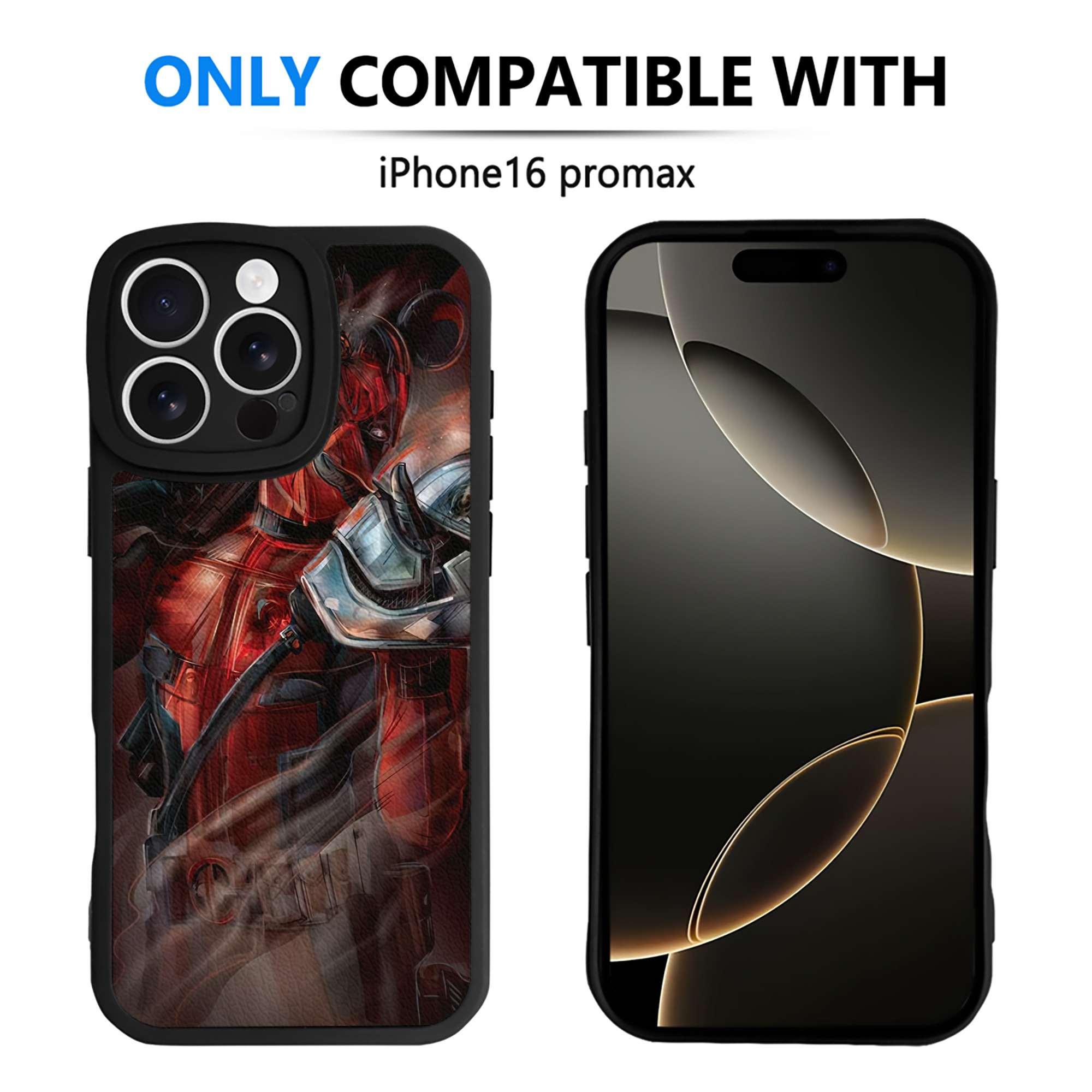 （画像用） Deadpool デッドプール 【iPhone 16シリーズ対応】シリコンスマホケース（レザー調） 材質：シリコン